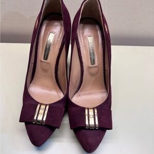 MARINO FABIANI MADE IN ITALY SUEDE  Elegant Burgundy Pumps